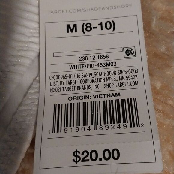 Shade & Shore Women  White Simmering  Bikini Bottoms    NWT. Size M 8-10 - Picture 9 of 11